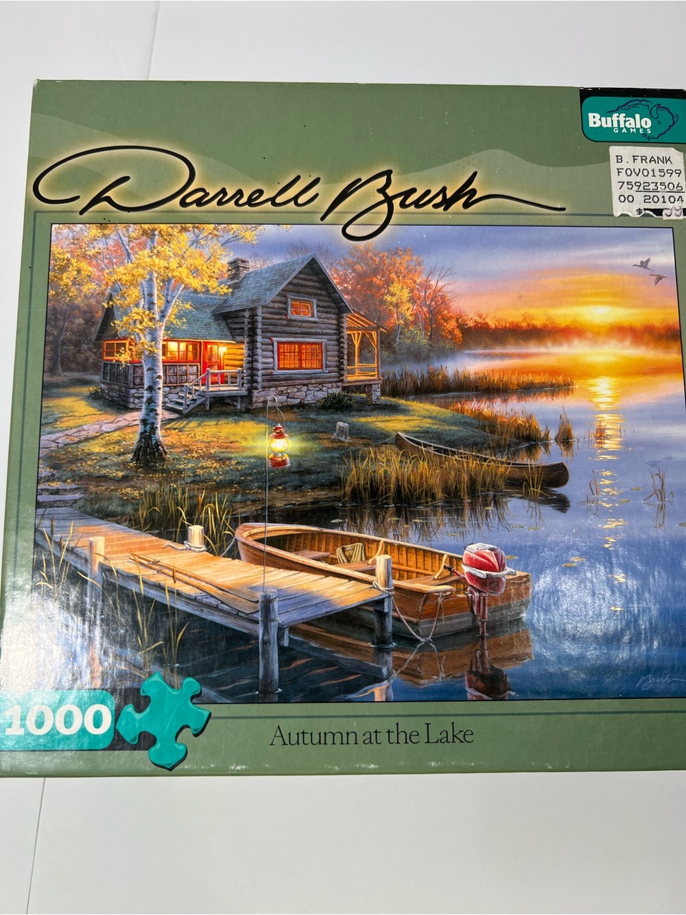 Buffalo Games Darrell Bush "Autumn at the Lake" 1000pc Cardboard Puzzle Poster